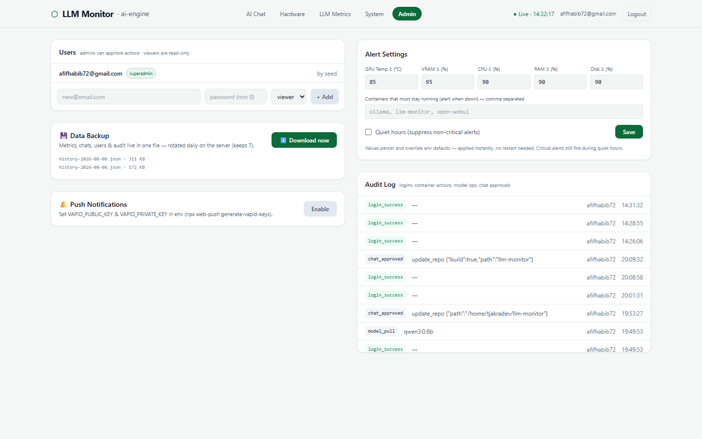 Admin Console